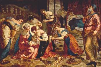 雅格佈 羅佈斯提 丁托列托 The Birth of St John the Baptist 雅格佈 羅佈斯提 丁托列托 The Birth of St John the Baptist